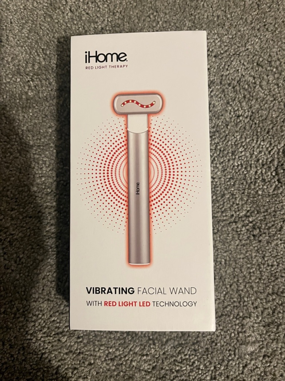 iHome Vibrating Facial Wand with Red LED Technology